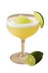 Bicchiere di un Drink con Finger Lime decorativo. Caviale di Limone sopra al drink