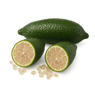 Finger Lime - Caviale di Limone - Perle di Limone - Frutto aperto